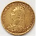 AUSTRALIA 1887 . HALF 1/2 SOVEREIGN . MELBOURNE . GOLD